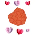 11 cavity Abstract heart Chocolate silicone Mould