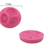 3 cavity Mini floral brooch silicone mould