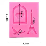 bird cage Eiffel Tower frame cake decoration silicone mould