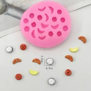 Mini Fruits Mangosteen apple orange fruit Silicone mould