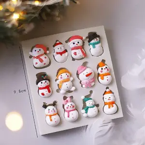 12 Cavity Snow Man Christmas Mould