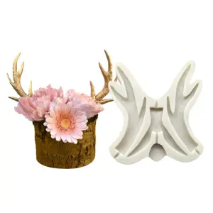 Large Reindeer Horn silicone mould