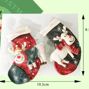 Large Christmas socks silicone mould