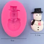 Snowman with Hat silicone mould