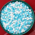 White and Blue Snowflake Sprinklers 100gm