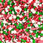 Mixed theme Stars snowflake Candy Vermicelli Sprinklers 100gm