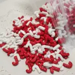 Red and white Colour Candy cane Sprinklers 100gm