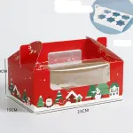 5 Pcs 6 Cavity Christmas theme Cupcake Box
