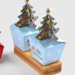 Blue 3D Christmas tree Box (1 PACK = 10 PIECES)