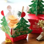 Red 3D Christmas tree Box (1 PACK = 5 PIECES)