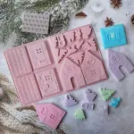 3D Ginger Bread House Christmas silicone mould