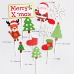 11 pcs Christmas theme cake topper style 2