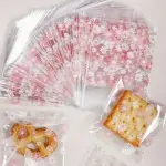 Floral white and pink Flower 100pcs Cookie Candy Sleeve