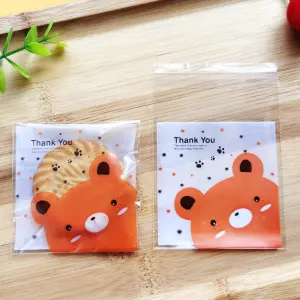 Cute Teddy theme 100pcs Cookie Candy Sleeve