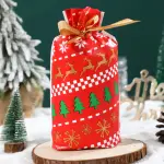 Christmas Loaf / Candy / cookies Bags with attached Drawstrings (1 PACK = 10 BAGS) STYLE 6