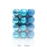 24pcs Blue Christmas Ball Decorations