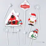 9 pcs Christmas theme cake topper style 7