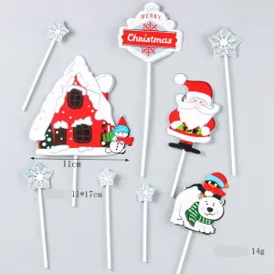 9 pcs Christmas theme cake topper style 7