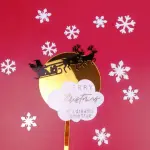 1 pcs Double Acrylic Merry Christmas acrylic cake topper Style 28