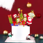 8 pcs Christmas theme cake topper style 9