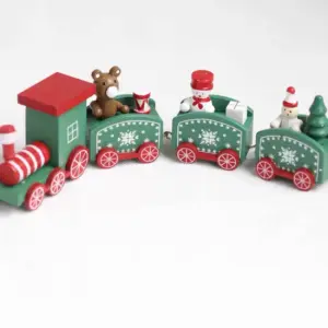 Wooden train cake toy topper