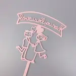 1 pcs All you need is Love couple cake topper