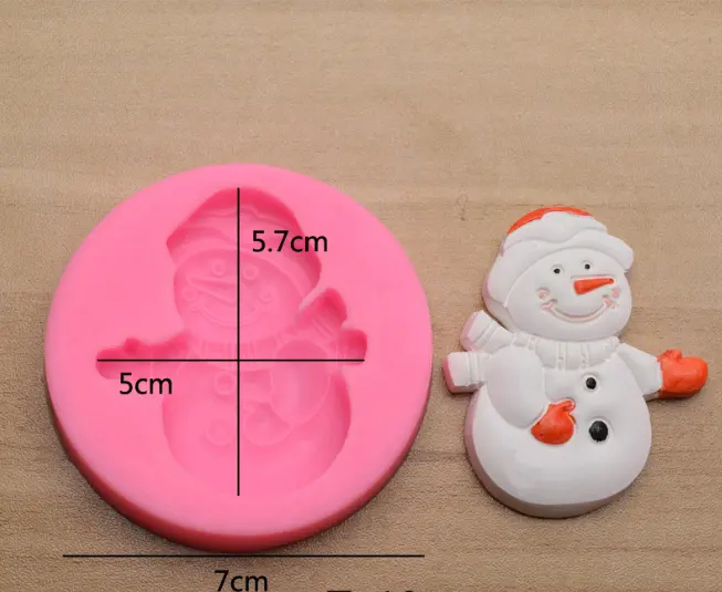 Christmas Cute Snowman silicone mould - Small