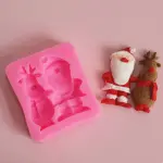 Christmas cute Santa and Snowman silicone mould