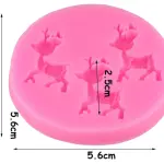 3 cavity Reindeer Christmas silicone mould