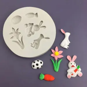Easter Egg rabbit theme Silicone Mould