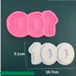 Happy 100 days silicone mould Style 2