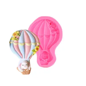 Cute floral Decorated Hot Air Balloon Silicone mould