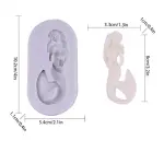 Cute Mermaid Holding flower silicone mould Style 2