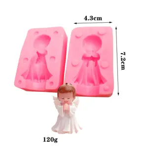 3D Cute Angel Boy with wings silicone mould