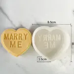 Marry Me Heart silicone mould (75 grams)