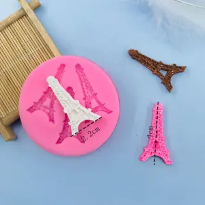 3 Cavity Eiffel Tower silicone mould