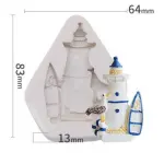 Light House boat Sea bird Theme Silicone mould