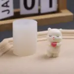 3D Teddy Holding heart silicone Mould Style 1