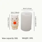 3D Teddy Holding heart silicone Mould Style 1