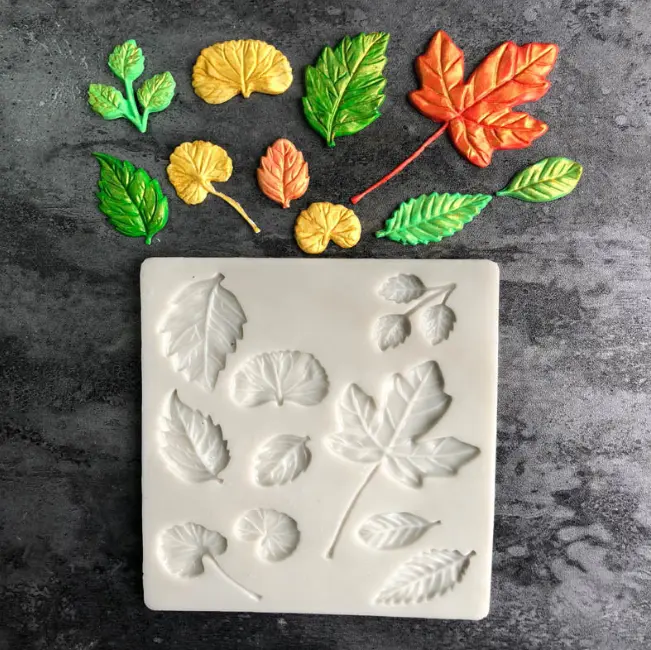 Maple Ginko Leaf Branch silicone mould