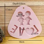 Couple Love theme silicone mould