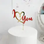 I Love you acrylic cake topper STYLE 4
