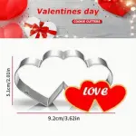 Double Heart Aluminum Cookie Cutter