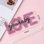 Love you baby Studded cake topper