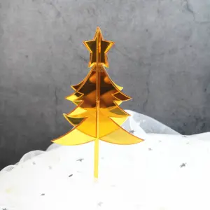 3D Christmas Tree acrylic Cake Topper