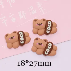 3 Pcs Teddy Bear Choco Miniature toy topper