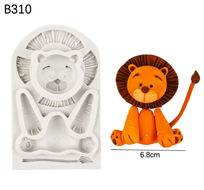 3D Lion Animal silicone mould