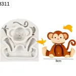 3D Monkey Animal silicone mould