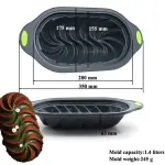 Non-Stick Spiral Design Silicone loaf Pan
