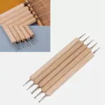 5 Pcs Double End Wooden Modeling Tool Set